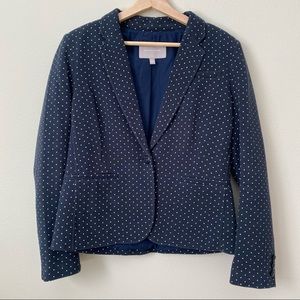 BANANA REPUBLIC Navy with white polka dot blazer